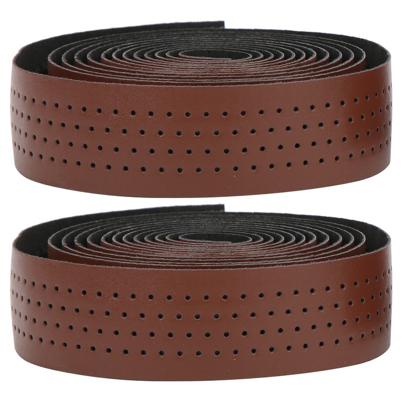 2Pcs Cycling PU Leather EVA Handlebar Belt Road Bike AntiSlip