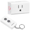 SURAIELEC Remote Control Outlet, Wireless Light Switch - Keychain Remote,