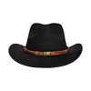Michear Women Men Western Cowboy Hat 100% Wool Fedora Felt