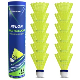 Badminton Birdies,Nylon Badminton Shuttlecocks with Stability Durability for Batting Practice Training,High-Speed Shuttlecock,12 Pack Durable Shuttle Balls for Indoor and Outdoor Sports Matches
