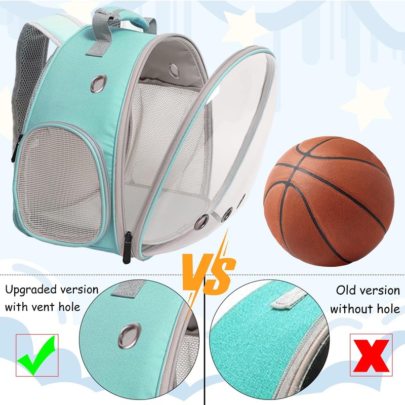 Portable Travel Backpack Habitat for Small Animal, Space Capsule Bubble