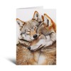 Postcard Prints - Anniversary Card - Cute Wolves Nuzzling -