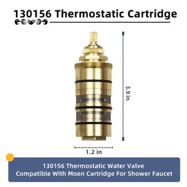 130156 Thermostatic Water Valve Replacement for Moen Thermostatic Cartridge 130156 Thermostatic Cartridge for 3/4" inch Shower Faucet