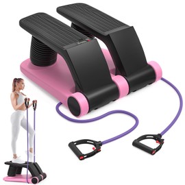 Steppers for Exercise at Home with Resistance Bands, LUBBYGIM Air Stair Climber Stepper Machine with 400LBS Weight Capacity