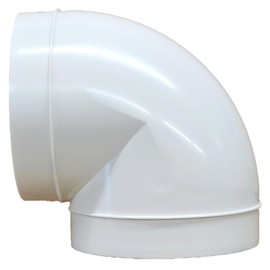 Fantronix 90 Degree Elbow Connector Bend 150mm - 6 inch Round Plastic Ducting Joint to Connect Round Duct Pipe or Flexible Hose Ventilation Pipe