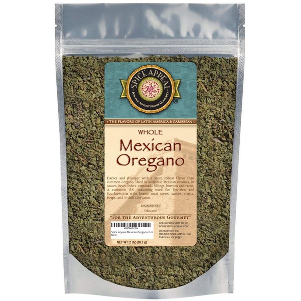 Spice Appeal Mexican Oregano in resealable stay fresh pouch 2 oz…