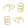 HAHIYO 4Pcs Gold 30mm/1.2inch Inner Diameter Metal 3 Rings Loose