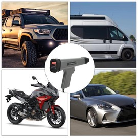 Digital Engine Timing Light, Inductive Strobe Timing Light, 12V Ignition Timing Light with Digital Display, Correct Timing for Cars, Motorcycles, Single Boats