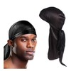 CINY Silky Satin Durag, Breathable Soft Durag with Long Tail