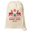 Custom Name Christmas Santa Sack: Canvas Laundry Bag