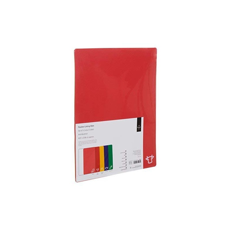 Premier Housewares Flexible Chopping Boards Plastic Polyethylene Colour Coded Cutting