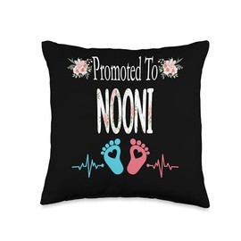 Promoted to NOONI Mother's Day Christmas First Time Family Throw Pillow, 16x16, Multicolor