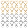 24Pcs Heart Carabiner Clasp for Keys Heart Keychain Clip Hook