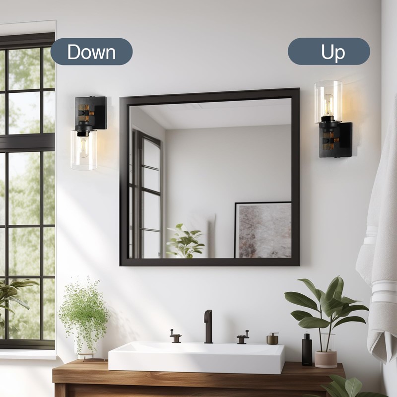 Floresita Battery Operated Wall Sconce 2-Pack Farmhouse Rechargeable Wall Lamp
