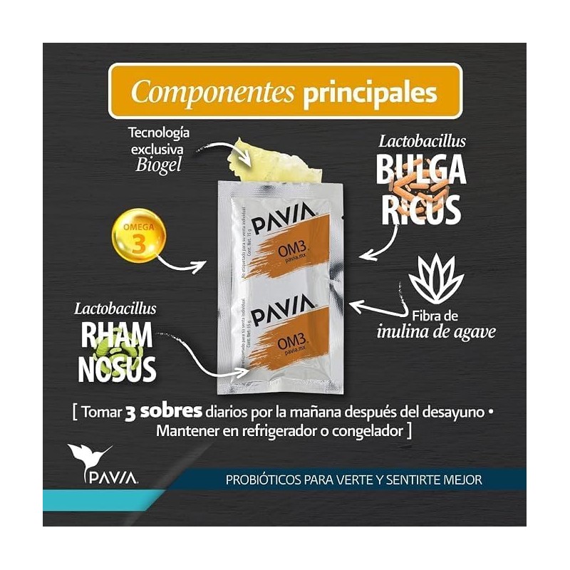 Pavia Probi?ticos Vivos en Biogel con Omega 3