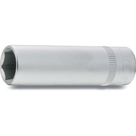 HAZET Deep Socket, 6-square, 850LG-12, 2-sided Width: 0.4 inches (12 mm), Drive: 0.25 inches (6.35 mm), Total Length: 2.0 inches (50 mm), 1 Piece