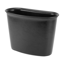 INFINAUTO Car Trash Can Car Door 8.3" Length 3.9" Width 5.9" Height Auto Trash Bin Faux Leather Plastic Black Hanging