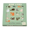 Nine Lives Cat Coasters (set Of 4)