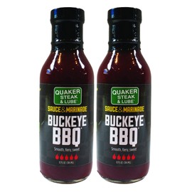 Quaker Steak & Lube Buckeye Barbecue Wing Sauce - 2 12 Ounce Bottles of Quaker Steak and Lube Famous Wing Sauce