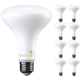 Bioluz LED 8 Pack BR30 LED Bulbs Indoor Flood Lights 90+ CRI 65W Equivalent uses 7.5W 5000K Daylight 650 Lumens E26 Base Dimmable Instant On Interior Home Décor UL Listed FCC RoAS Title 20 Certified