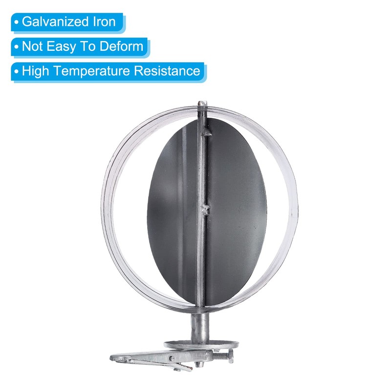 PATIKIL 8" HVAC Duct Manual Volume Damper, Metal Adjustment Airflow