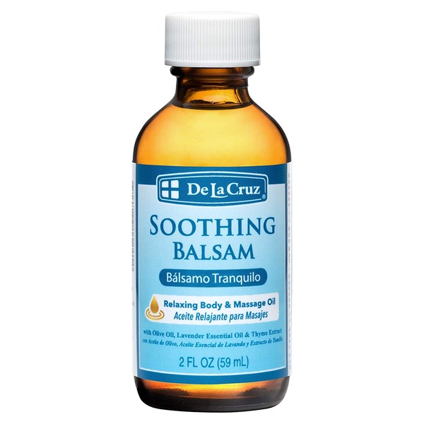 De La Cruz Soothing Balsam (Balsamo Tranquilo) Massage Oil, No Preservatives or Artificial Colors, Made in USA 2 FL. OZ.