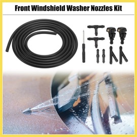 PARSKILO Front Windshield Washer Nozzles Kit for Ford F-150 2.2 Meters Windshield Washer Hose with 6pcs Connectors Replaces 3W7Z17603AA Benefit