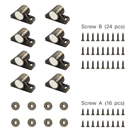 Sunivaca Magnetic Catch Pack of 8 Door Magnets for Cabinet Doors, Strong Door Magnetic Clasps, Magnetic Closure Cabinet Magnets Door Magnets for Furniture Magnet Door Closer Magnetic Closure Cabinet