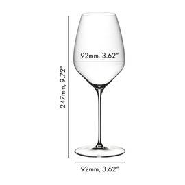 RIEDEL Veloce Riesling Machine-Made Dishwasher-Safe Diamond-Shaped Crystal Glass (4-Pack, Clear)