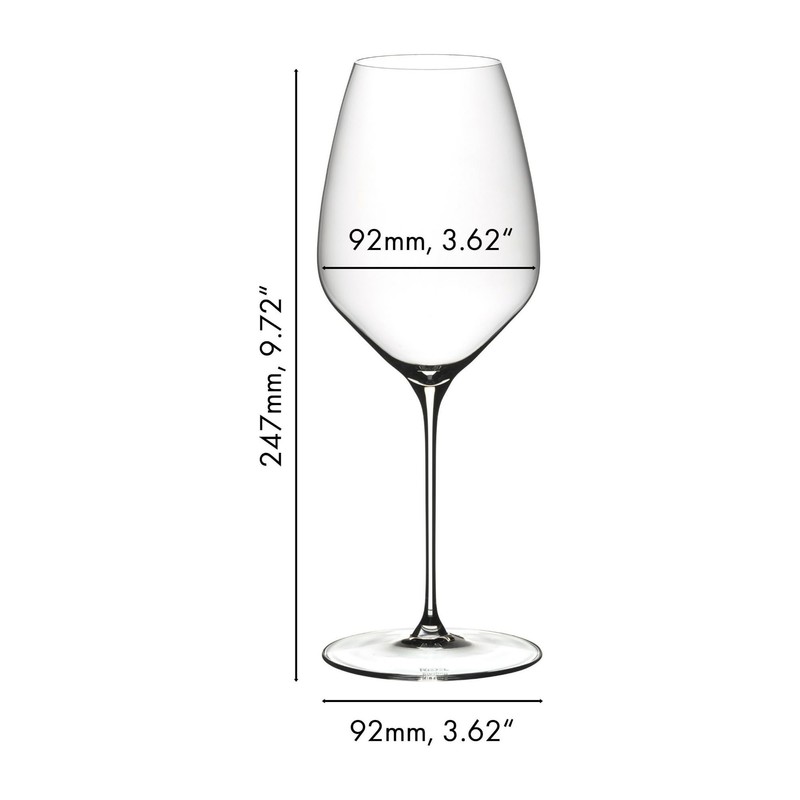 RIEDEL Veloce Riesling Machine-Made Dishwasher-Safe Diamond-Shaped Crystal Glass (4-Pack, Clear)