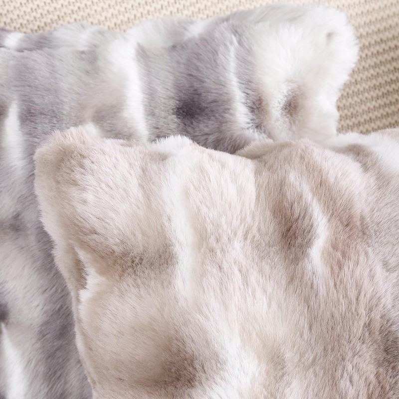 Madizz Pack of 2 Thick Plush Wool Throw Pillow Covers
