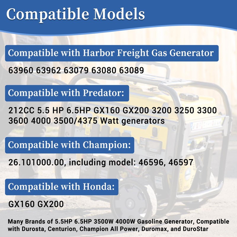 Generator Muffler Silencer Kit, Compatible with Honda GX160 GX200 Clone