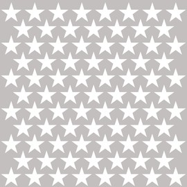 PREMYO Set of 70 Star Wall Stickers Kids - Nursery Decor Easy to Apply - Decals for Bedrooms for Girls Boys White