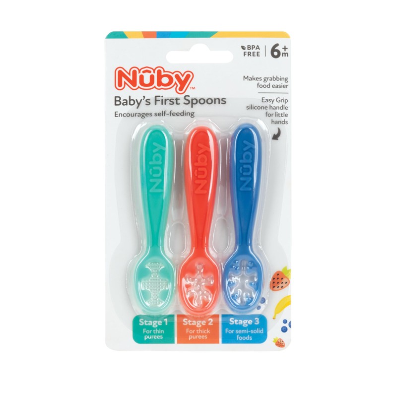 Nuby Baby's First Spoons Set - (3-Pack) Feeding Utensils for