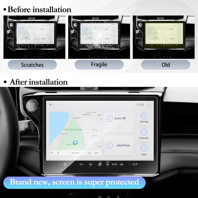 SKTU Pack of 2 Screen Protectors Compatible with Ford Puma