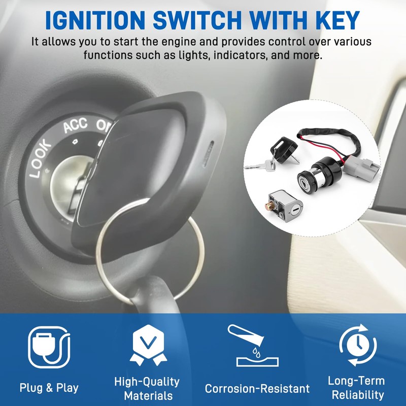 JERBOR Ignition Switch with Key Fit for CFMOTO CFORCE 400