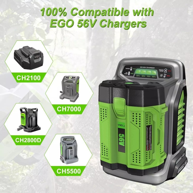 For EGO BA4200T 7.5Ah for EGO 56V Battery Power+ Tools