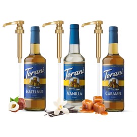 Torani Sugar Free Vanilla, Hazelnut & Caramel | Coffee Syrup 3-Pack