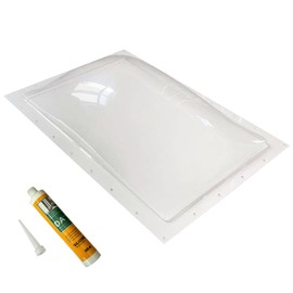 Lirinsegie SL1422C 18"x26" OD Thick RV Skylight Replacement for 14" x 22" Skylight Outer Dome Opening Travel Trailer RV Camper Truck with Lap Sealant (Clear)