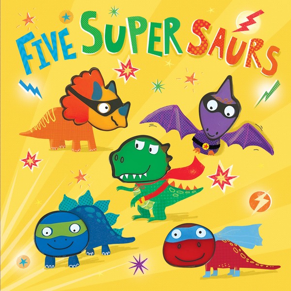 Five Super Saurs - Children's Touch and Feel Sound Book
