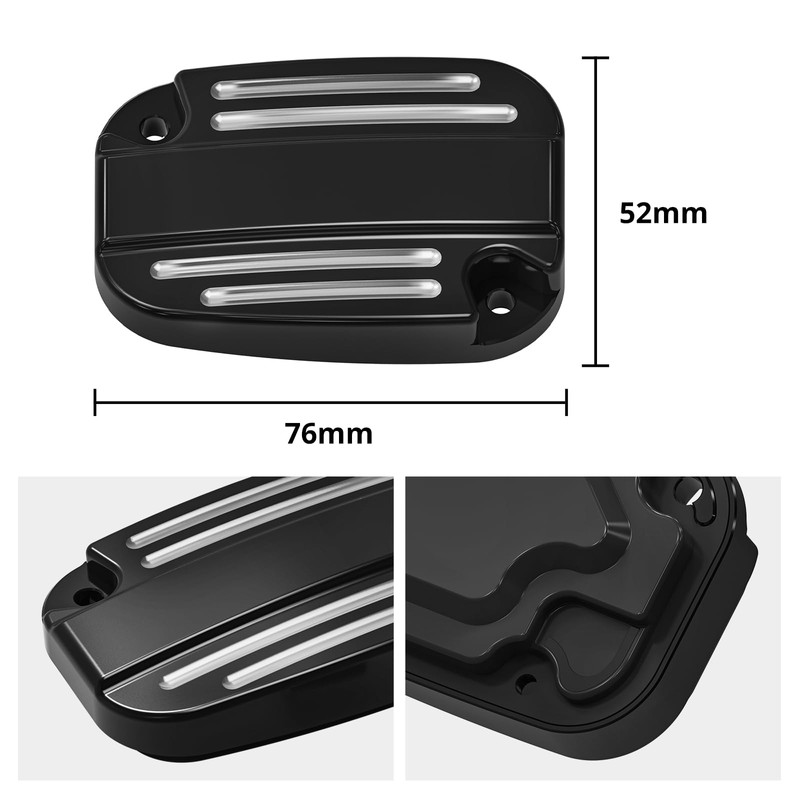 NICECNC Black Clutch Pump Covers Front Clutch Reservoir Cap with