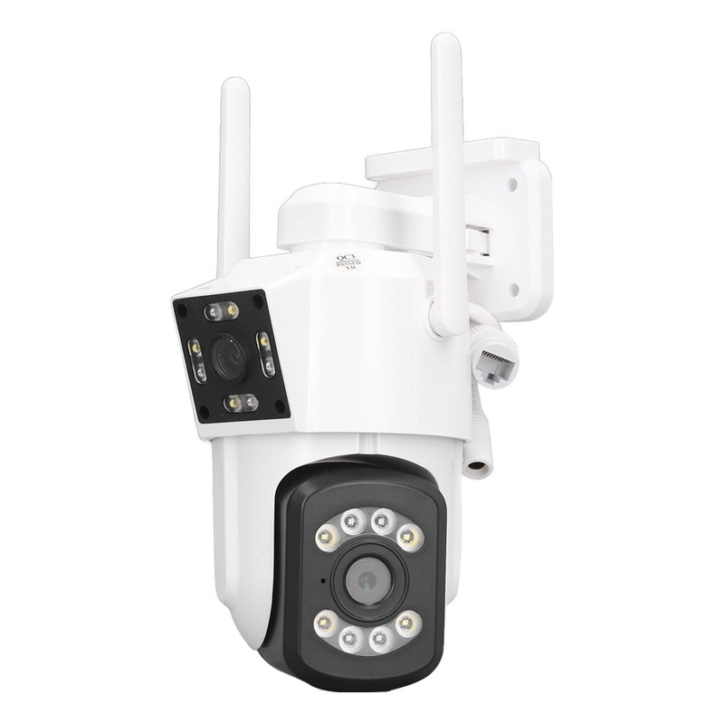 Outdoor WiFi Surveillance Camera 2 Lens Security PTZ IP Cam
