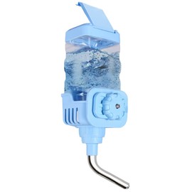 Vannon Small Animal Water Dispenser for Cage, 30oz Auto Feeding Crate Water Bottle for Rabbit, Chinchilla, Ferret, Guinea Pig, Squirrel, Hedgehog, Pet Nozzle Diameter: 10mm, BPA Free, Blue