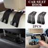2PCS Gancho Reposacabezas Para Coche De Cuero Multifuncional Accesorio Automotriz