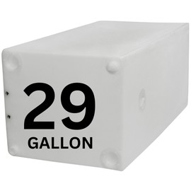 Ameri-Kart 29 Gallon RV Fresh Water Tank, Potable Water Storage Tank for Drinking, Cooking, Cleaning, Showering, for Campers, Trailers, Motorhomes, RVs, Cube Shape, 32" x 16" x 14" (WT-5077)