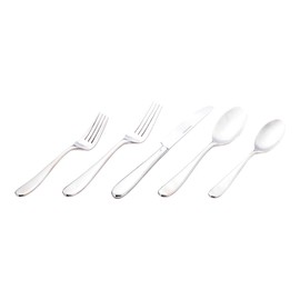 Sovereign Stainless Steel 5-Piece Set - 18/10, Service for 2 - 11" x 2 1/2" x 1 1/2" - 10 count box - Restaurantware