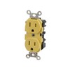 Marinco 5262CRR Receptacle, 15A 125V, Yellow