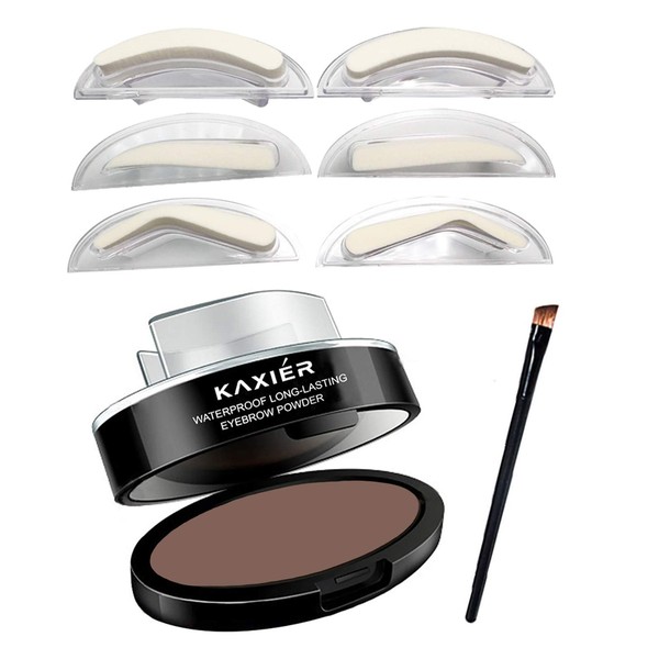 Moakxer Eyebrow Powder,Waterproof Eyebrow Stamp Powder Seal Perfect Nature Eye