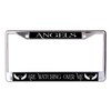 Angels are Watching Over Me White Wings Chrome License Plate