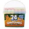 24 Coloured Chunky Chalks , Giant, Pavement, Washable, Fun for